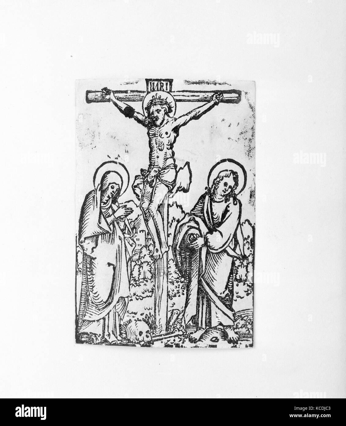 La Crucifixion, 1521, gravure sur bois, feuille : 4 × 15/16 3 3/8 in. (12,5 × 8,5 cm), d'imprimés, de Sebald Beham (allemand, Nuremberg 1500-1550 Banque D'Images
