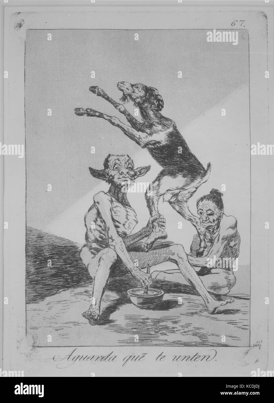 Le Caprices (Los Caprichos), assiettes 1-80, Goya, 1799 Banque D'Images
