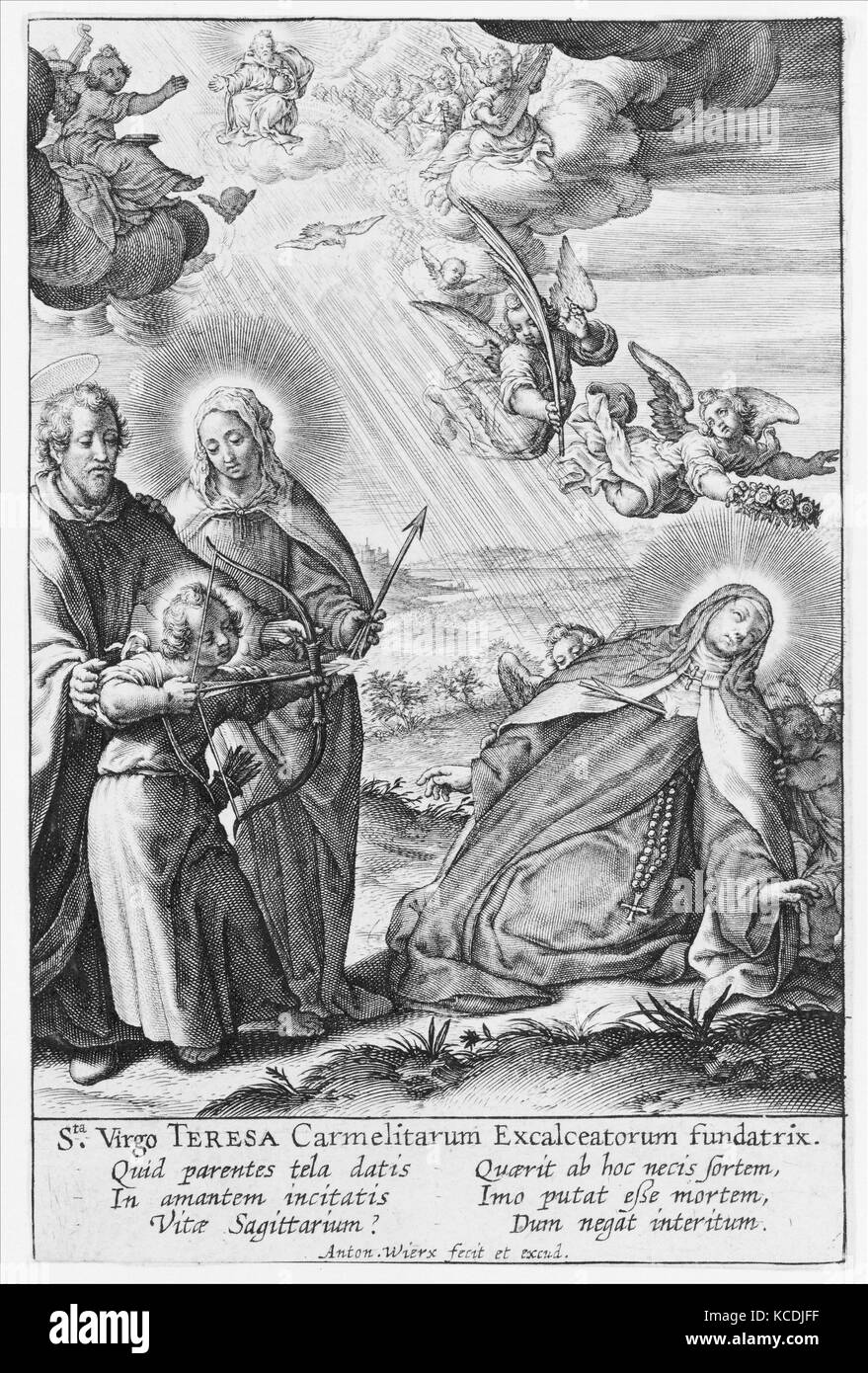 L'Extase de Sainte Thérèse, Antonius Wierix, II, ca. 1622-24 Banque D'Images