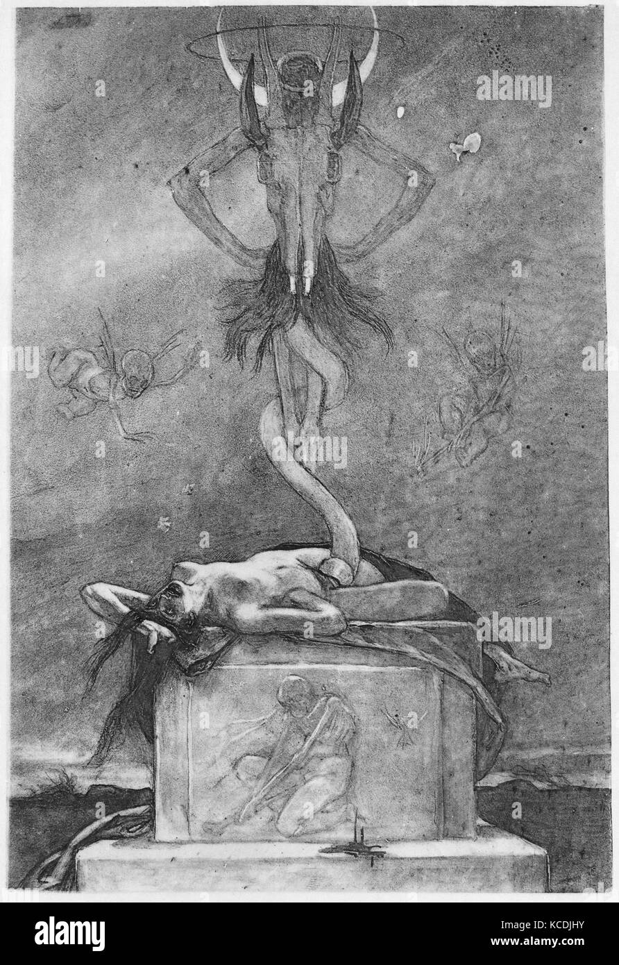 Le Sacrifice, de la Satanic, Félicien Rops, ca. 1882 Banque D'Images