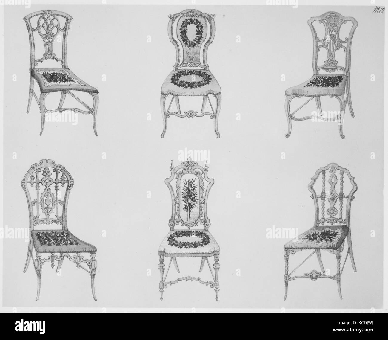 Un travail utile et moderne sur des chaises, en 12 planches, contenant Forty-Two conçoit, 1835 Banque D'Images