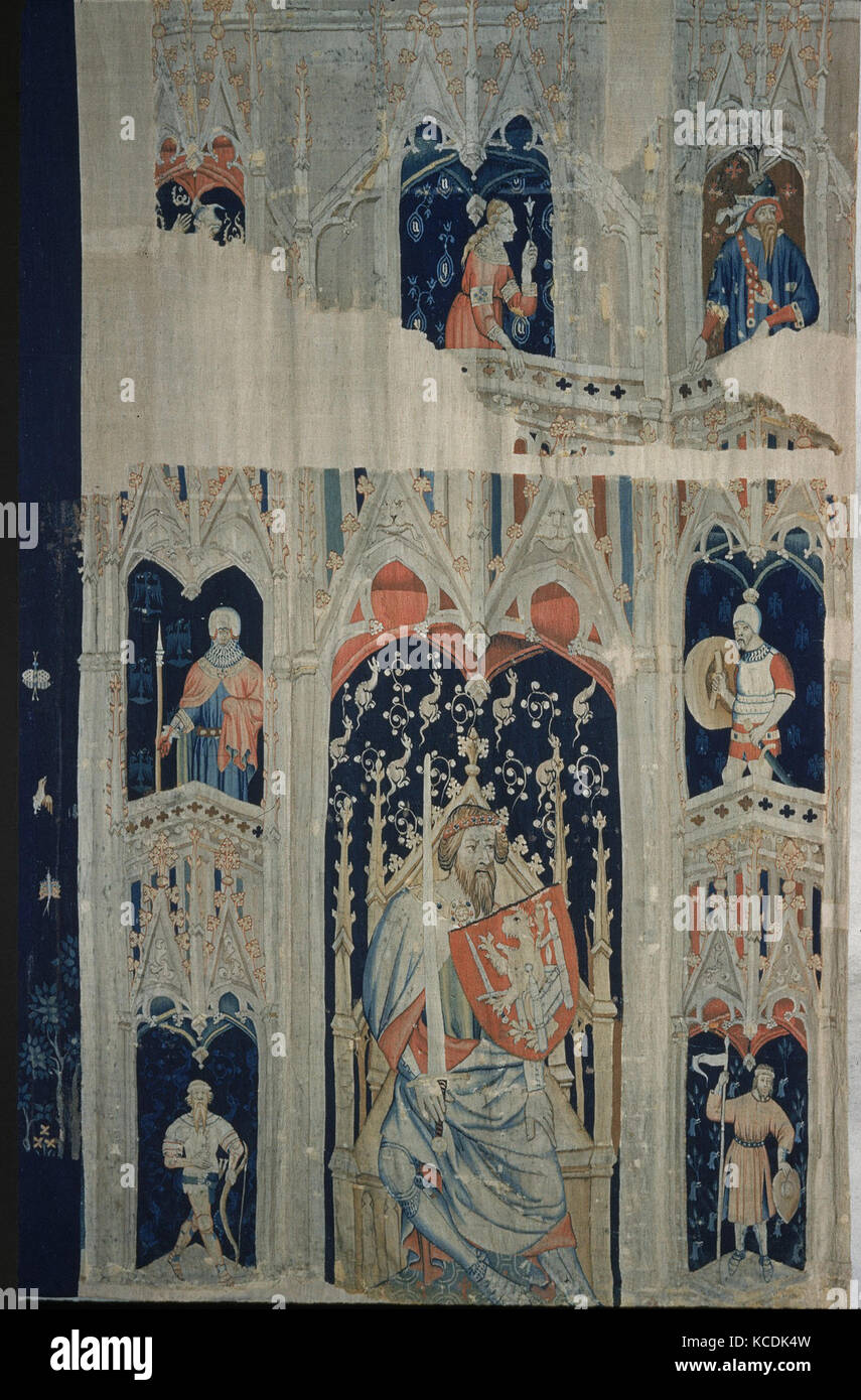 Alexandre le Grand ou Hector de Troie (à partir de l'héros neuf tapisseries), ca. 1400-1410 Banque D'Images