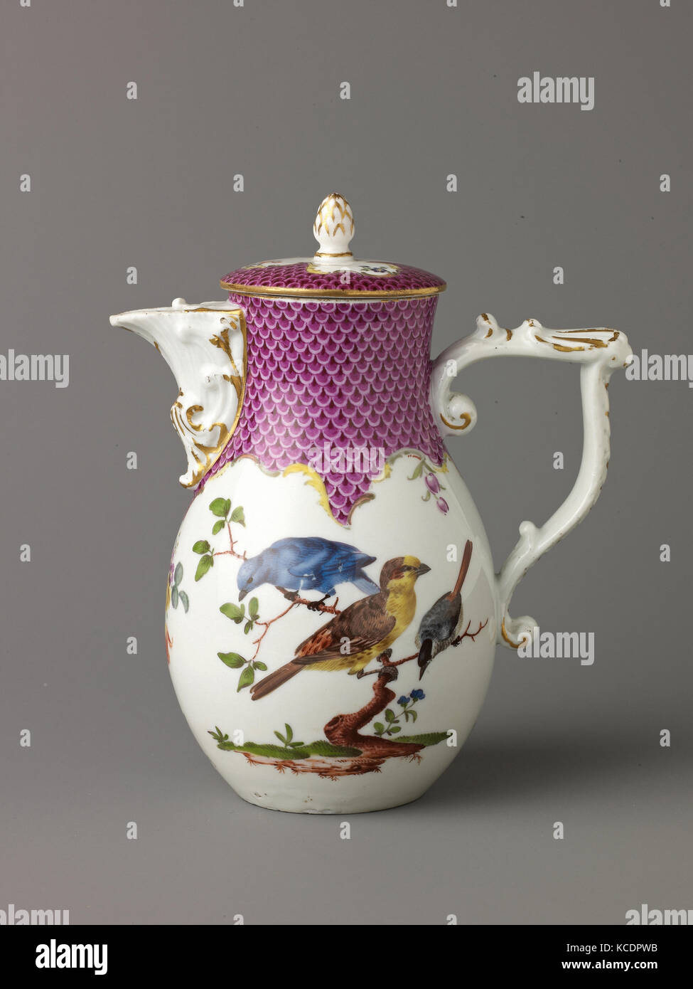 Verseuse couverte, ca. 1760, l'allemand, Meissen, dur-coller, porcelaine 5 9/16 in. (14,2cm), Ceramics-Porcelain Banque D'Images