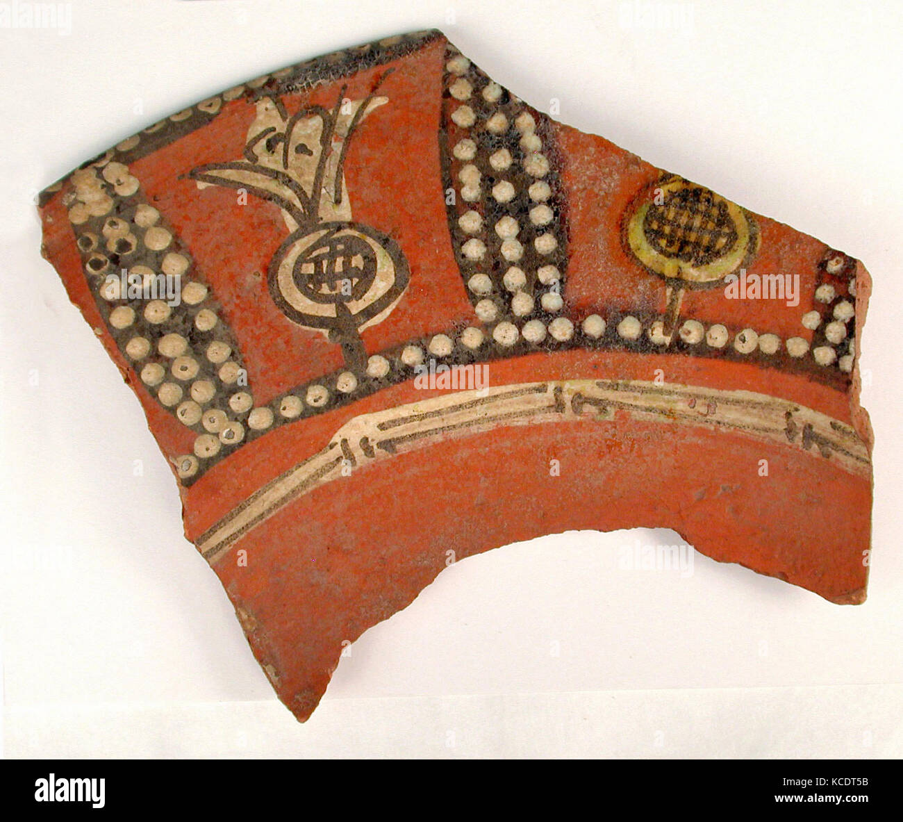 Fragment de plaque avec Radis-comme motif, 9ème 10ème siècle Banque D'Images