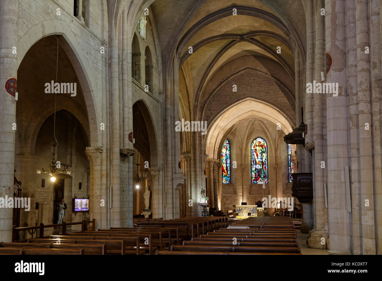 PARIS, France, 16 juin 2017 : dans l'église Saint Pierre de Montmartre, l'église est l'une des plus anciennes églises encore en vie à Paris Banque D'Images