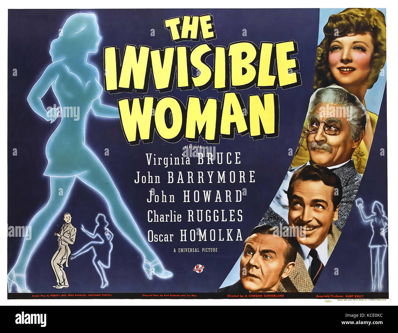 La FEMME INVISIBLE 1940 Universal Pictures sci-fi film basé sur le roman de 1897 de H. G. Wells Banque D'Images
