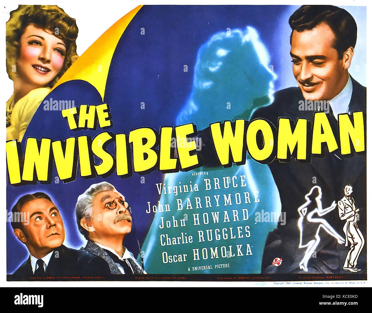 La FEMME INVISIBLE 1940 Universal Pictures sci-fi film basé sur le roman de 1897 de H. G. Wells Banque D'Images