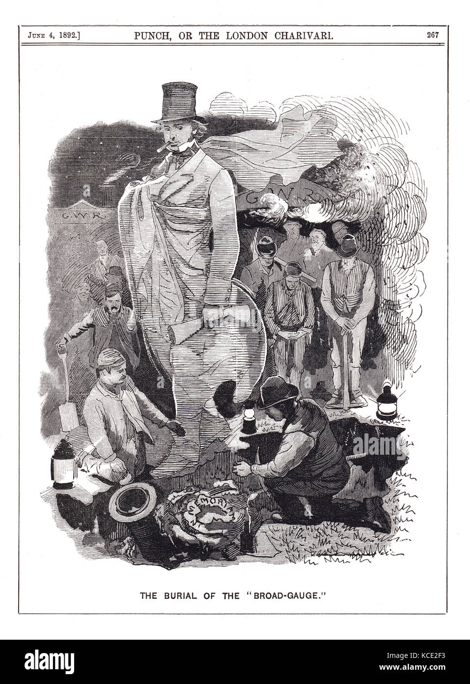 La fin de chemin de fer à voie large, 20 mai 1892 Banque D'Images