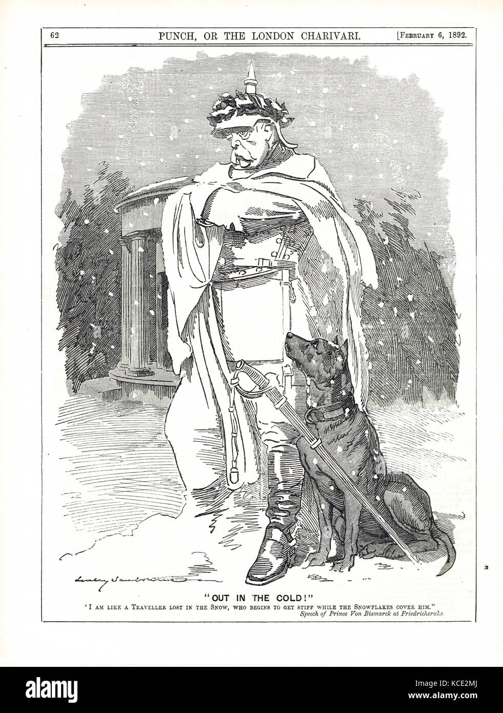 Otto von Bismarck dans le froid, 1892 Banque D'Images