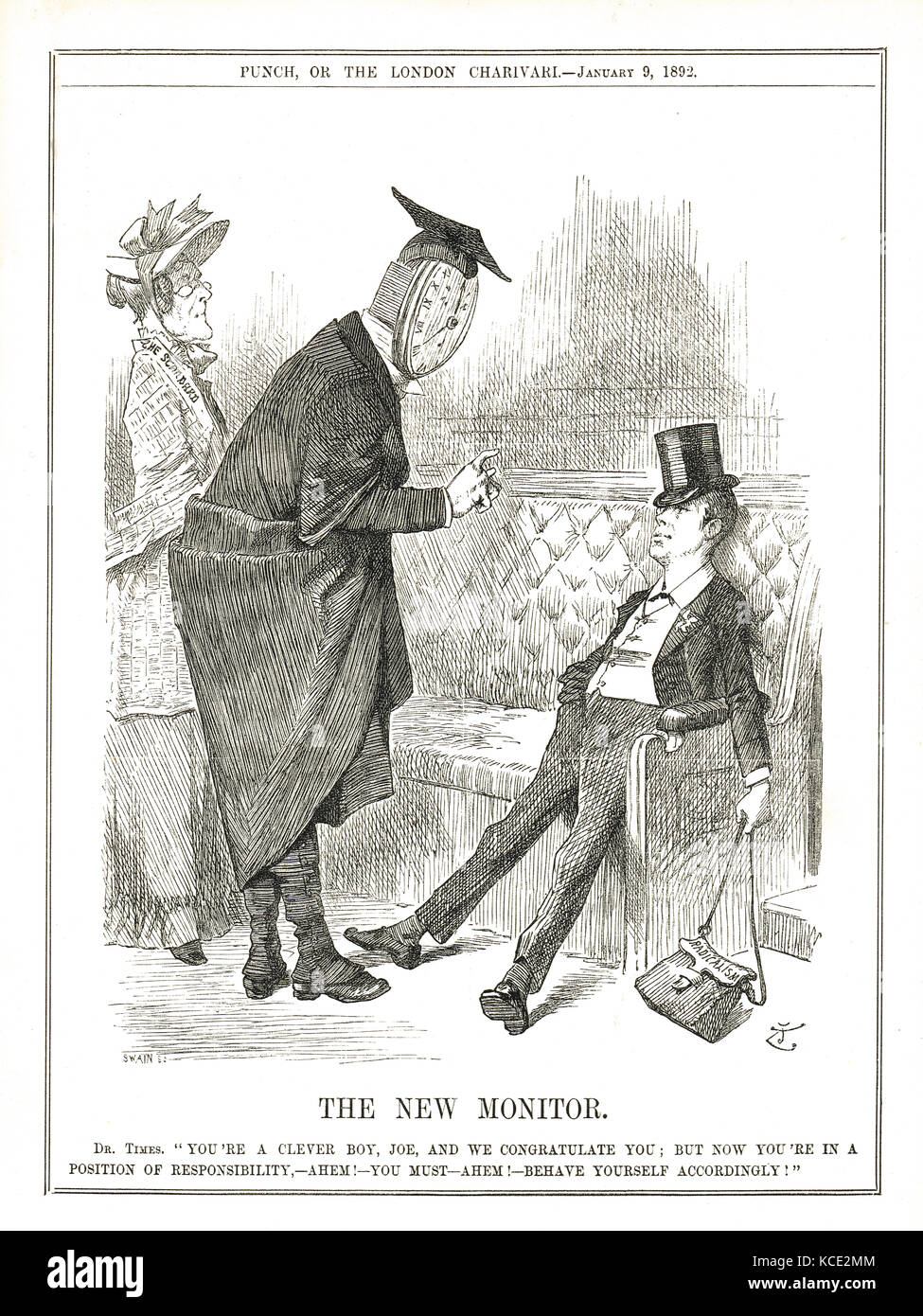 Temps conseiller de se comporter de manière responsable Joseph Chamberlain 1892 Banque D'Images