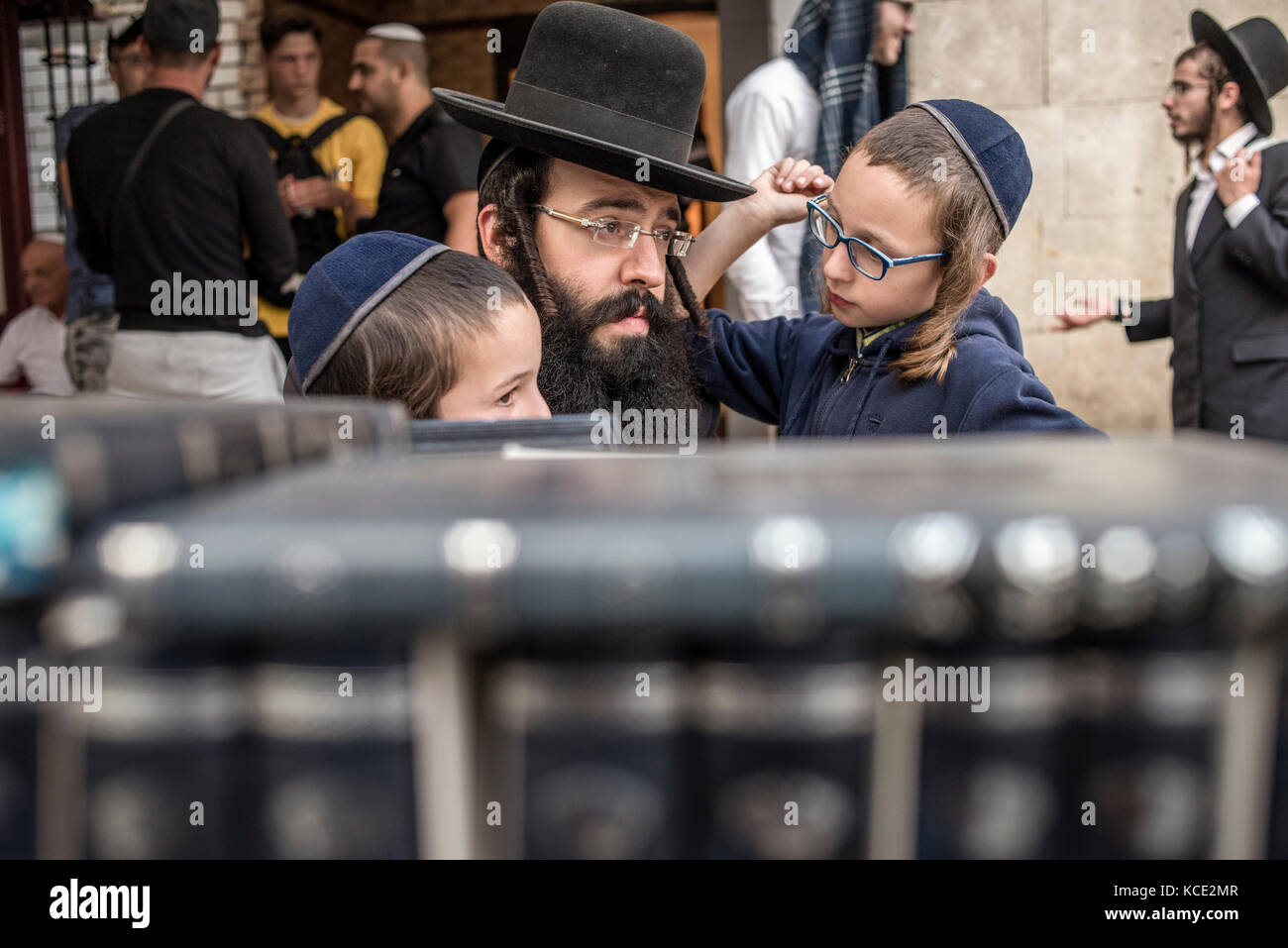 Nouvel An juif à Ouman, en Ukraine. Chaque année, des milliers de juifs  orthodoxes hassidique Bratslav de différents pays se réunissent à Ouman à  Roch Hachana, marque le nouvel an juif, près
