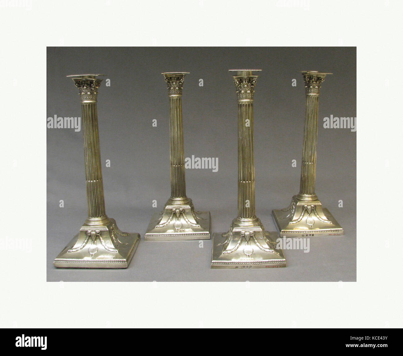 Quatre chandeliers, John Carter II, peut-être 1774-75 Banque D'Images