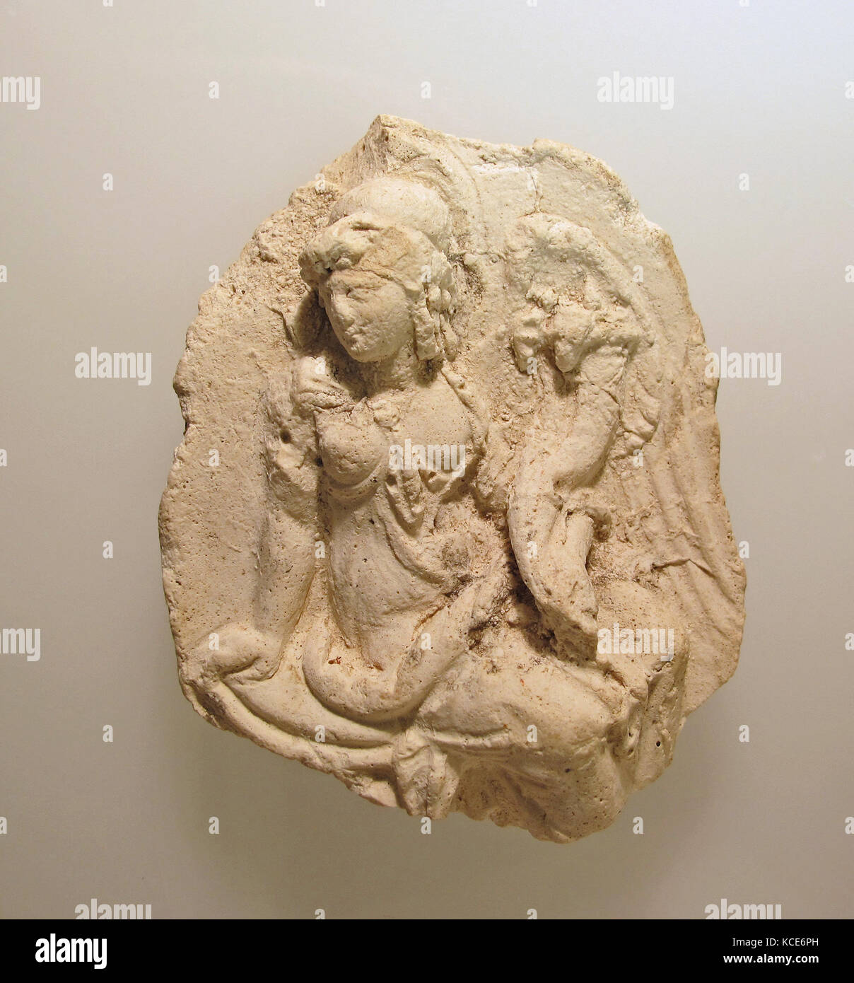 Moulage en plâtre d'un métal emblema de Isis-Tyche, 2e moitié du 3e siècle - 2ème siècle avant J.C. Banque D'Images