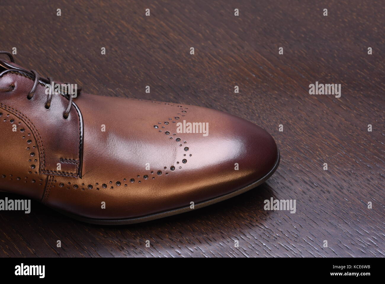 Chaussure d'homme brun élégant Banque D'Images