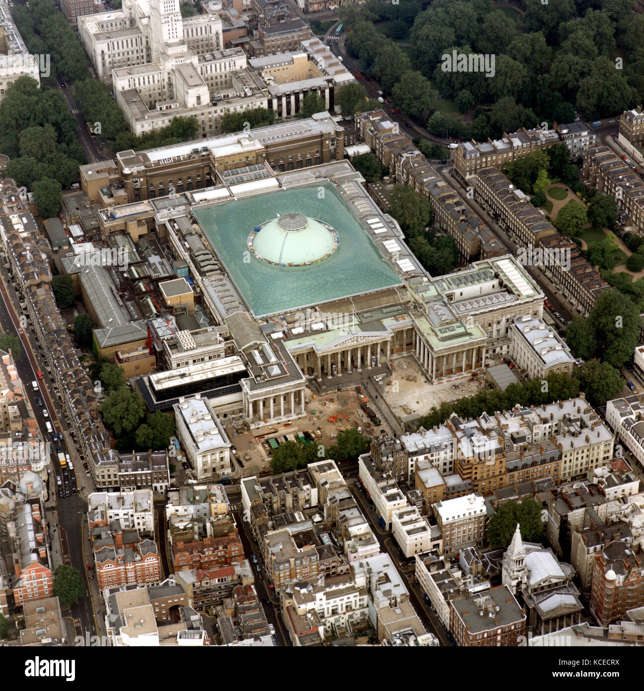 British museum, Great Russell Street, Camden, Grand Londres. une vue aérienne de la British Museum à russell square. Il a été construit dans un style classique sty Banque D'Images