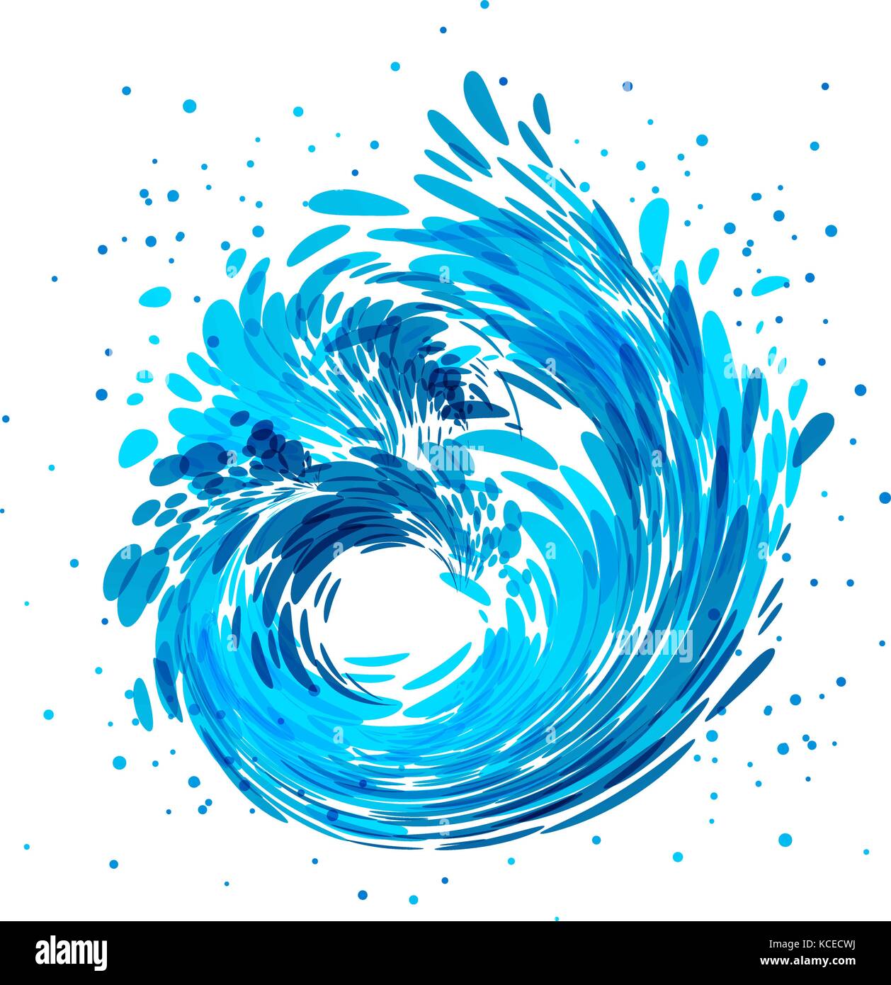 En courbes ou ondulées nature symbole de débit liquide, motion Illustration de Vecteur
