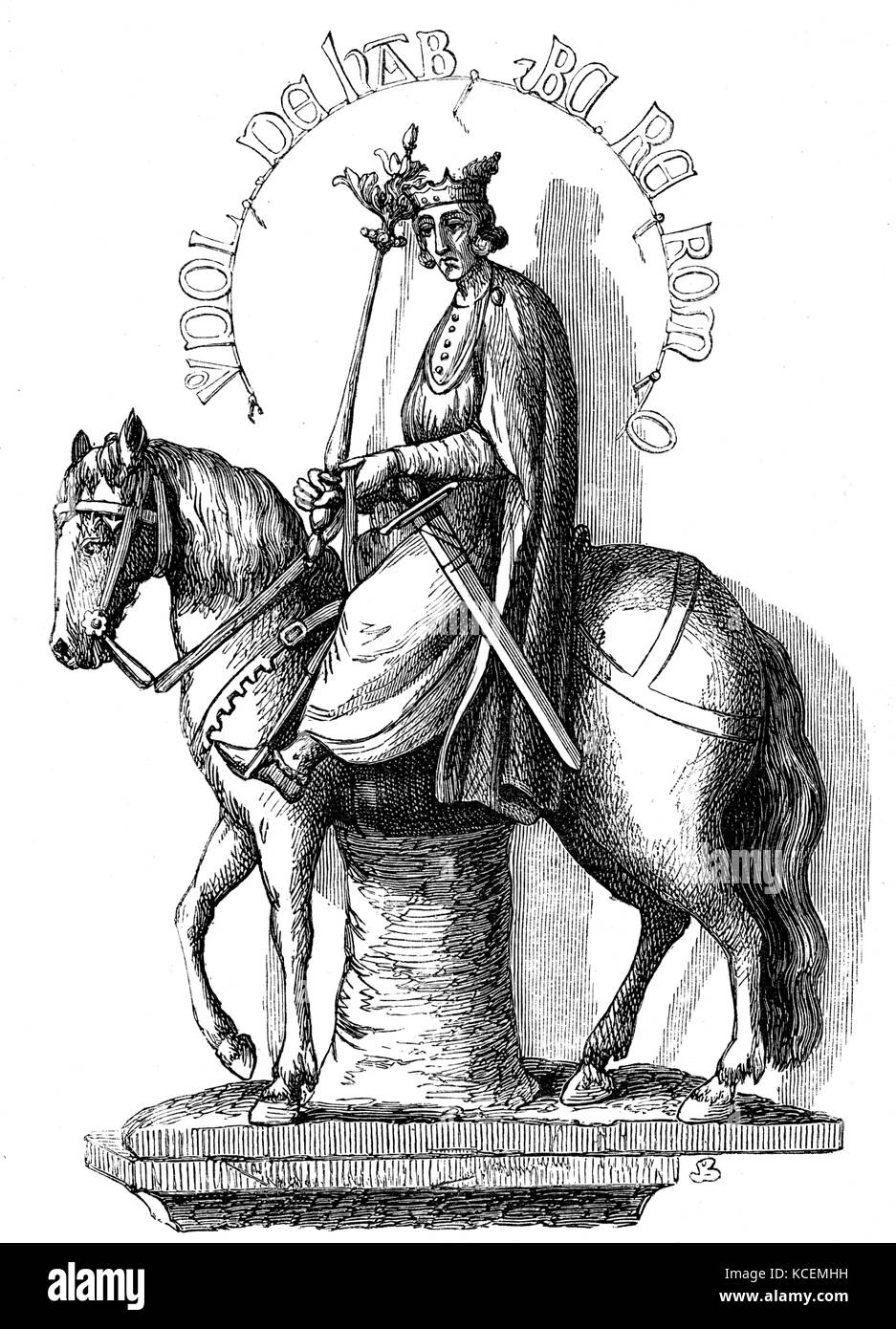 Rudolf II (1270 - 10 mai 1290), un membre de la maison de Habsbourg, fut Duc d'Autriche et de Styrie de 1282 à 1283, conjointement avec son frère aîné Albert I, qui lui a succédé Banque D'Images