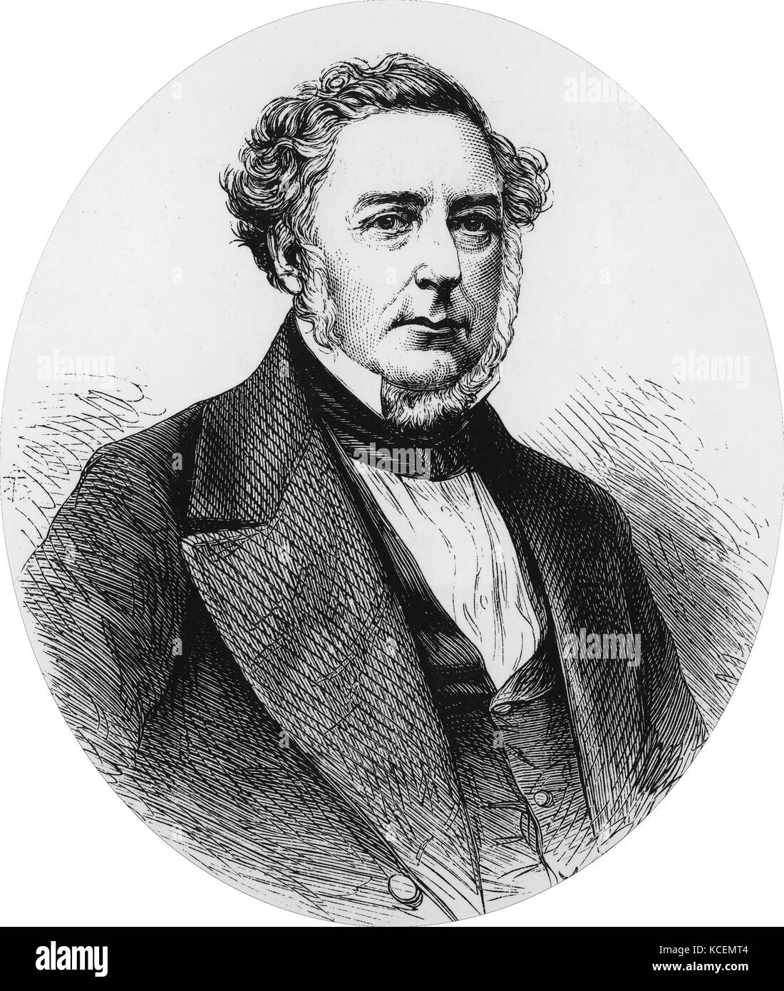 Robert Stephenson (1803 - 1859) de fer tôt et ingénieur civil. Le seul fils de George Stephenson, le "Père des chemins de fer", il repose sur les réalisations de son père. Robert a été appelé le plus grand ingénieur de la 19e siècle Banque D'Images