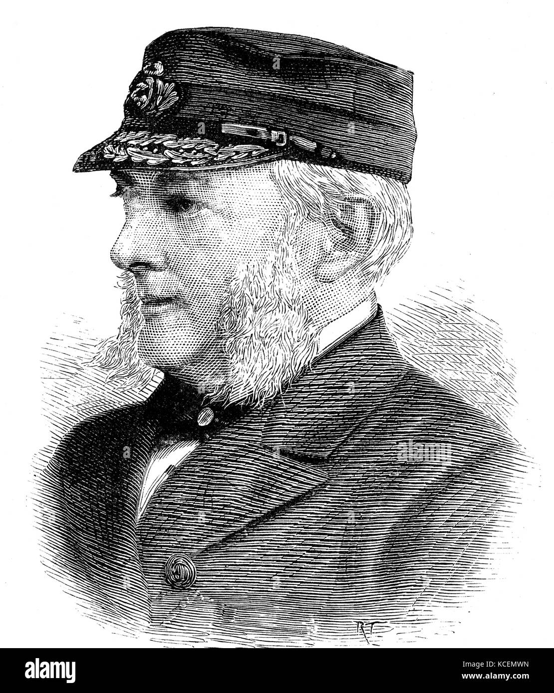 Amiral de la Flotte sir Alfred Phillipps KCB Ryder (27 juin 1820 - 30 avril 1888) était un officier de la Royal Navy. Banque D'Images