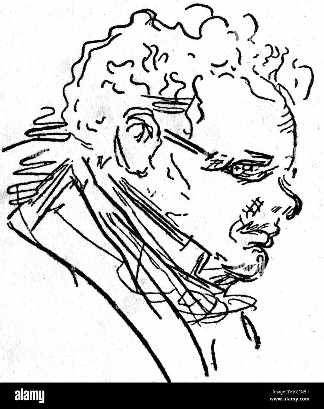 Franz Schubert est mort avant son 32e anniversaire, mais a été extrêmement prolifiques au cours de sa vie. Sa production se compose de plus de six cents œuvres vocales profanes (principalement des Lieder), sept symphonies, complet, opéras, musique sacrée Banque D'Images