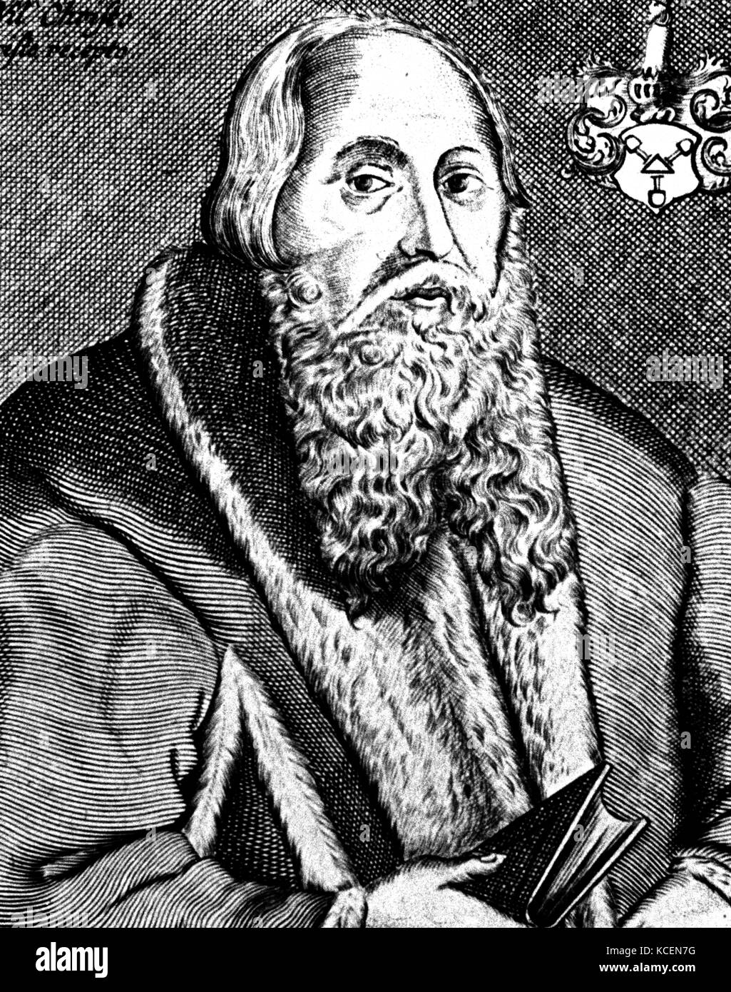 Portrait de Caspar Schwenckfeld (1490-1561) un théologien allemand, écrivain et prédicateur. En date du 16e siècle Banque D'Images