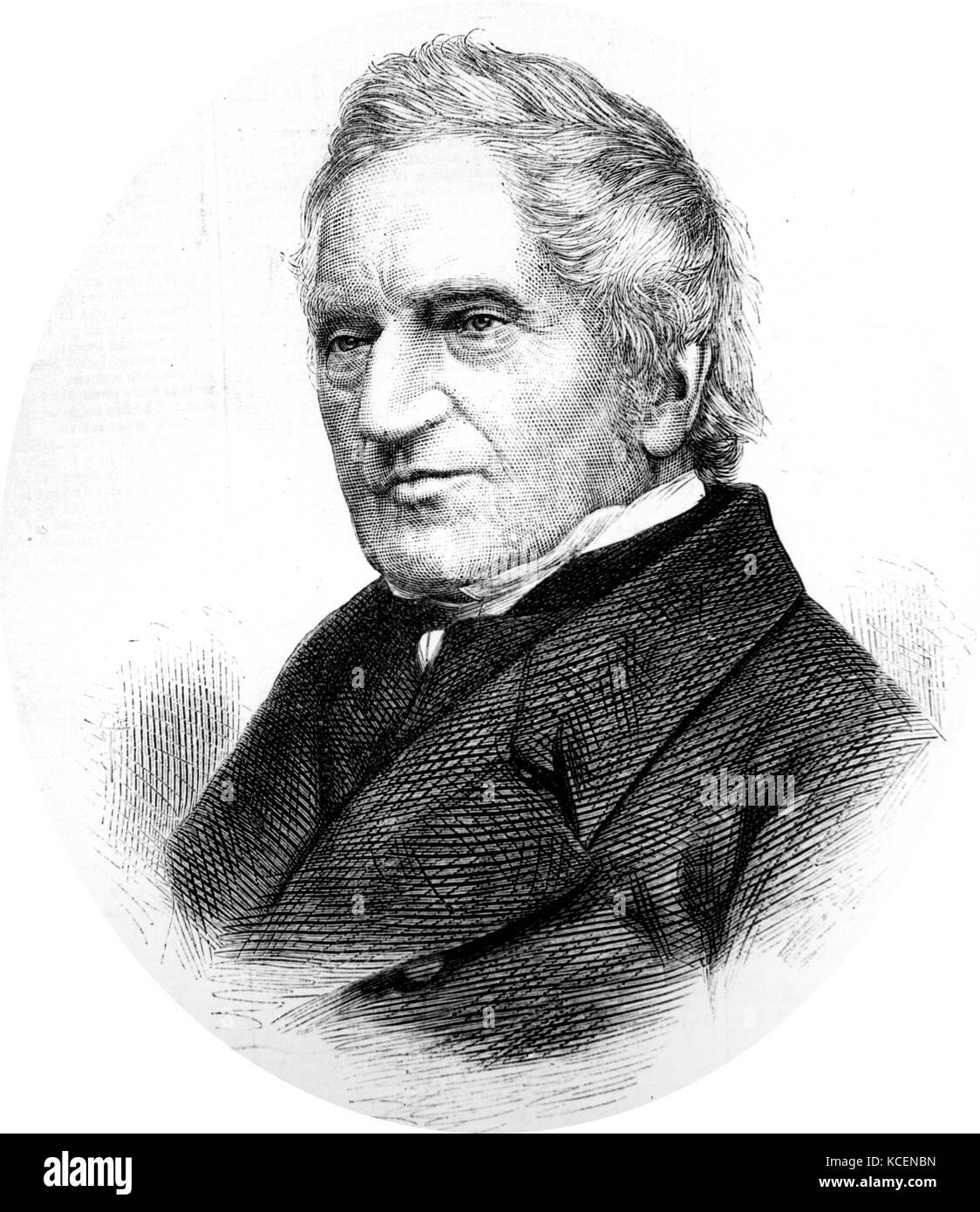 Portrait d'Adam Sedgwick (1785-1873) un des fondateurs de la géologie moderne. En date du 19e siècle Banque D'Images