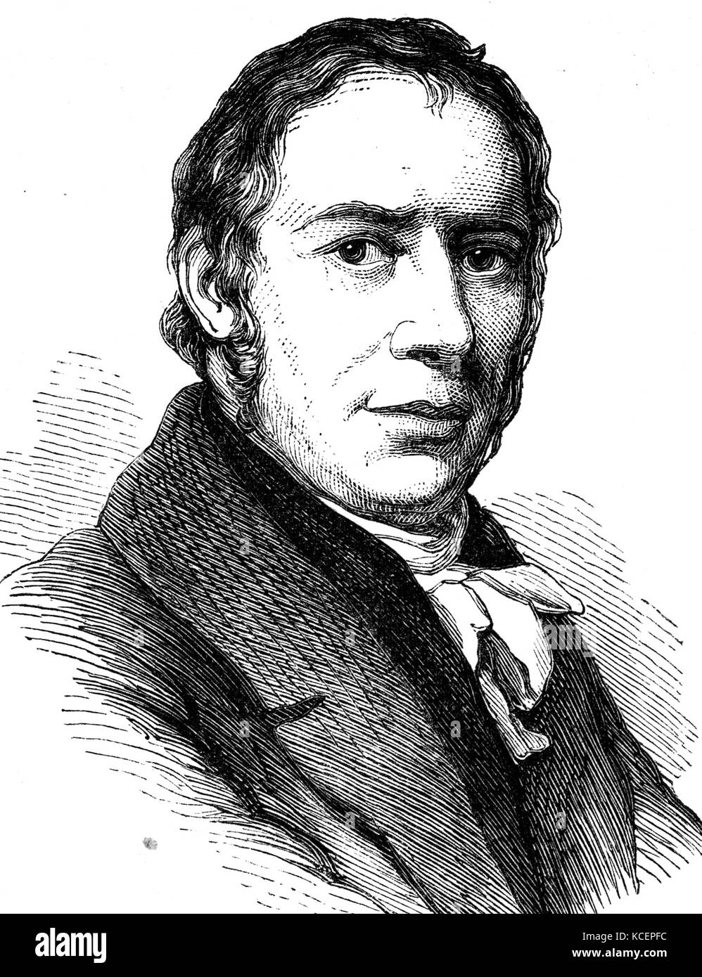 Portrait de Richard Trevithick (1771-1833) Un inventeur britannique et ingénieur des mines. En date du 19e siècle Banque D'Images