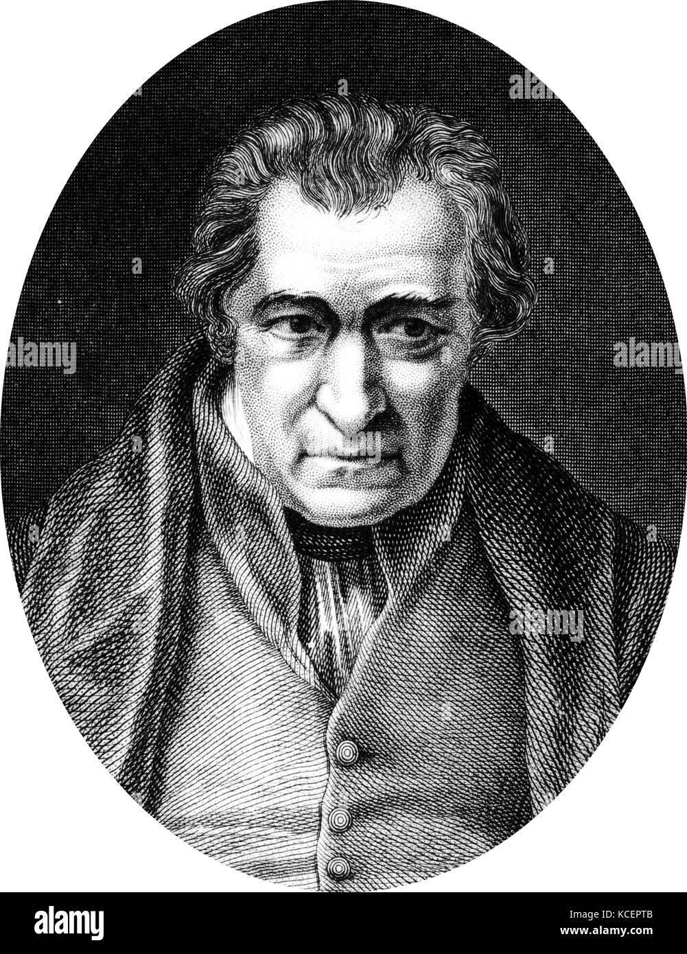 Portrait de James Watt (1736-1819), un inventeur écossais, ingénieur mécanicien, et chimiste. En date du 19e siècle Banque D'Images