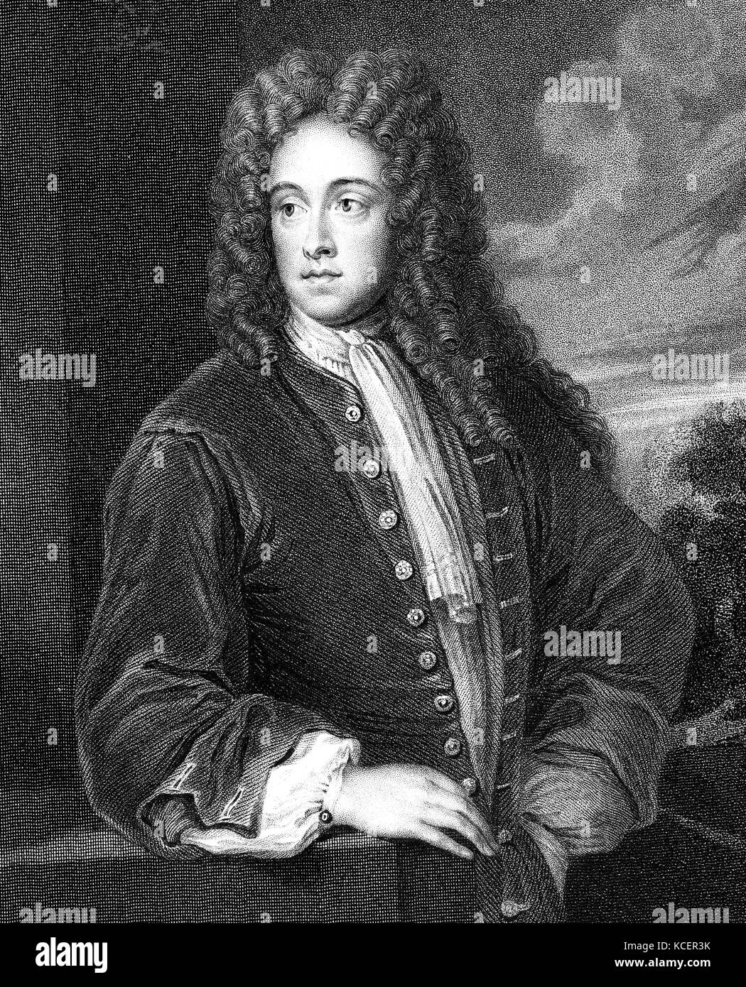 Portrait de Charles Talbot, Duc de Shrewsbury (1660-1718) un homme politique anglais et membre du groupe des sept "immortel. En date du 18e siècle Banque D'Images