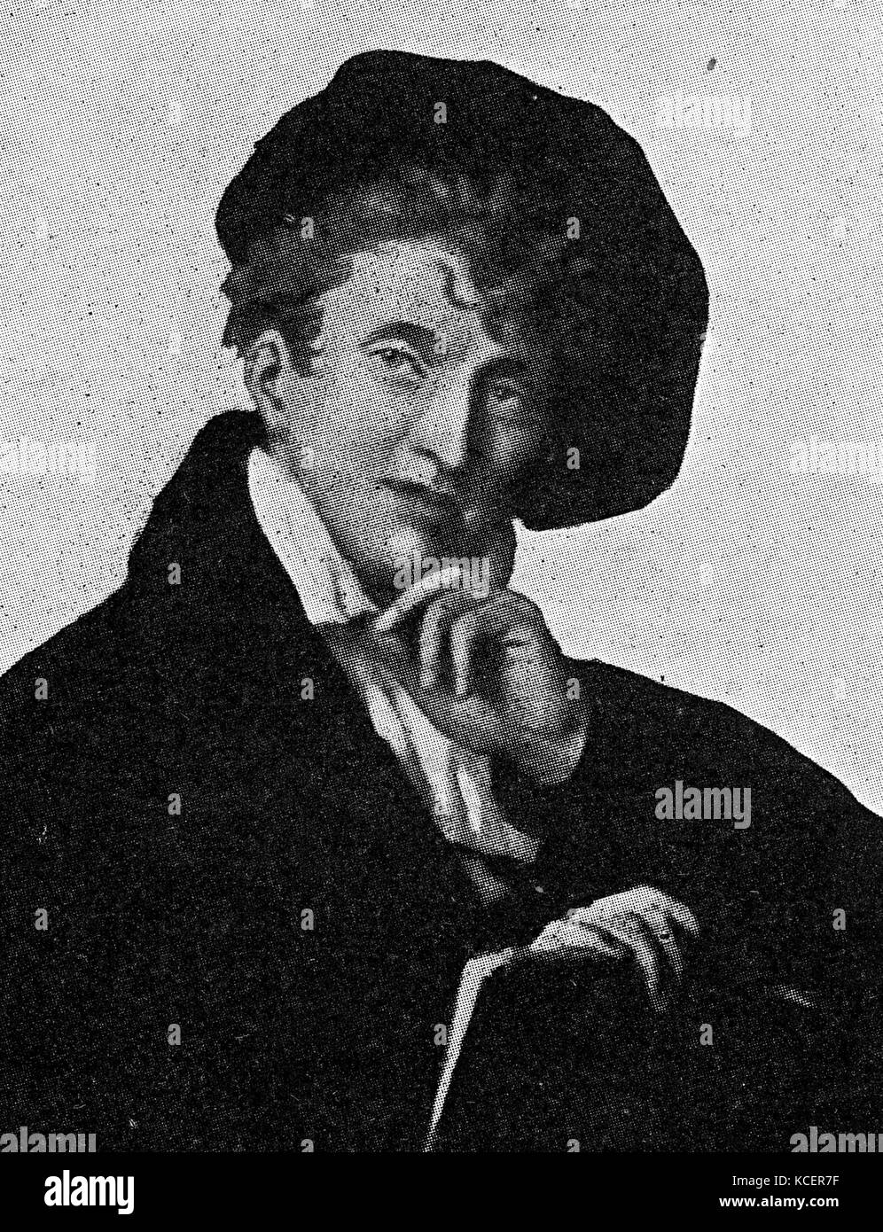 Portrait de Ludwig Geyer (1779-1821) un acteur allemand, dramaturge et peintre. En date du 19e siècle Banque D'Images
