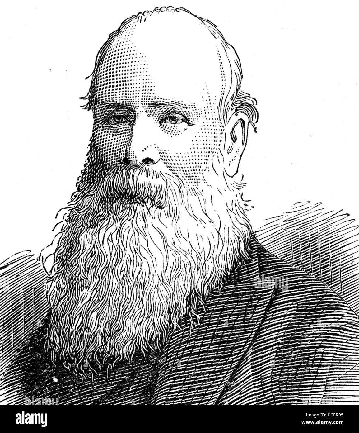 Portrait de Thomas Watson (1821-1887) d'une bobine de soie et homme politique français. En date du 19e siècle Banque D'Images