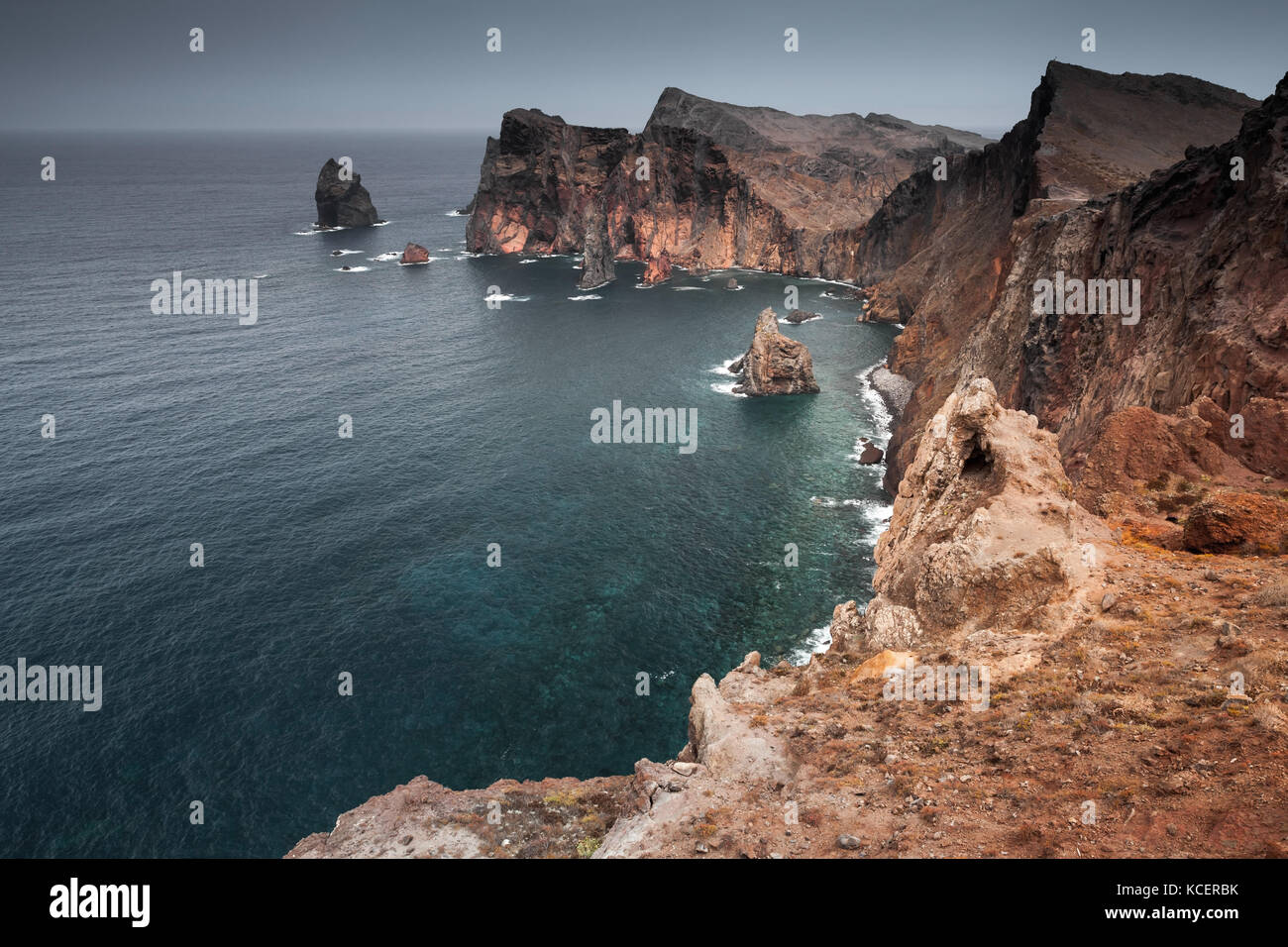 La Ponta de Sao laurenco. paysage rocheux du littoral de la commune de Machico dans l'île portugaise de Madère Banque D'Images