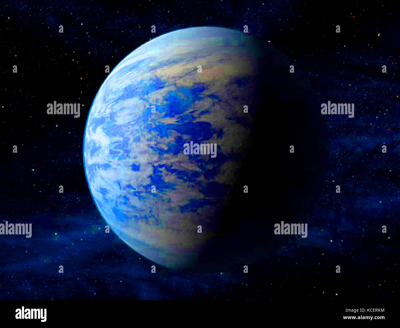 Kepler-69c[3][8][9] (aussi connu par son objet d'intérêt Kepler désignation KOI-172.02)[6][10] est un super-Terre, planète solaire supplémentaire découvert par Kepler de la NASA navette. Il est situé à environ 2, 700 années-lumière (830 parsecs, ou près de 2,5544×1016 km) de la terre dans la constellation du Cygne Banque D'Images