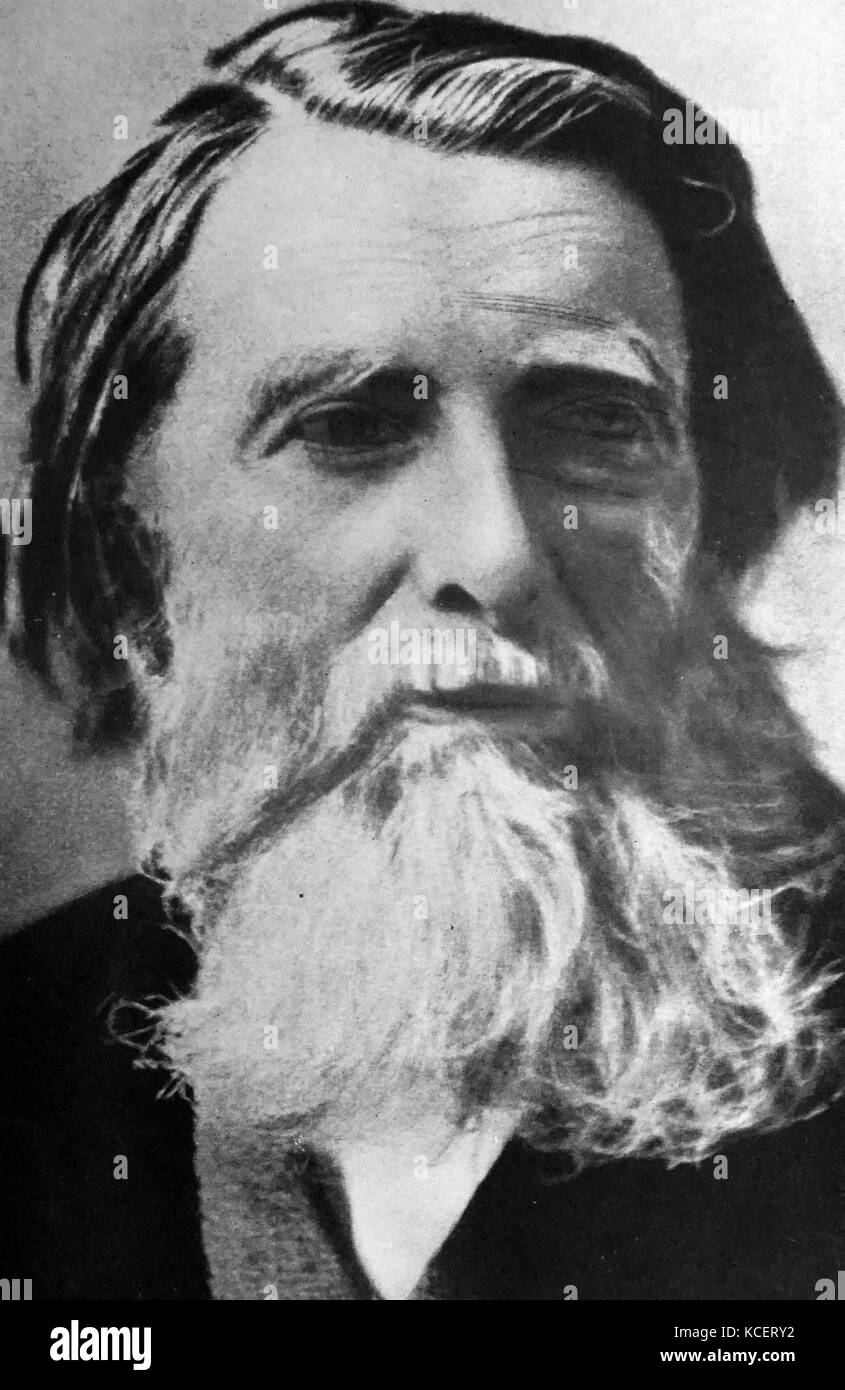 John Ruskin (8 février 1819 - 20 janvier 1900) a été la principale critique d'art anglais de l'ère victorienne, de même qu'un mécène, rapporteur pour avis, l'eau-coloriste, un éminent penseur social et philanthrope. Il a écrit sur des sujets aussi divers que la géologie, l'architecture, le mythe, l'ornithologie, la littérature, l'éducation, la botanique et l'économie politique Banque D'Images