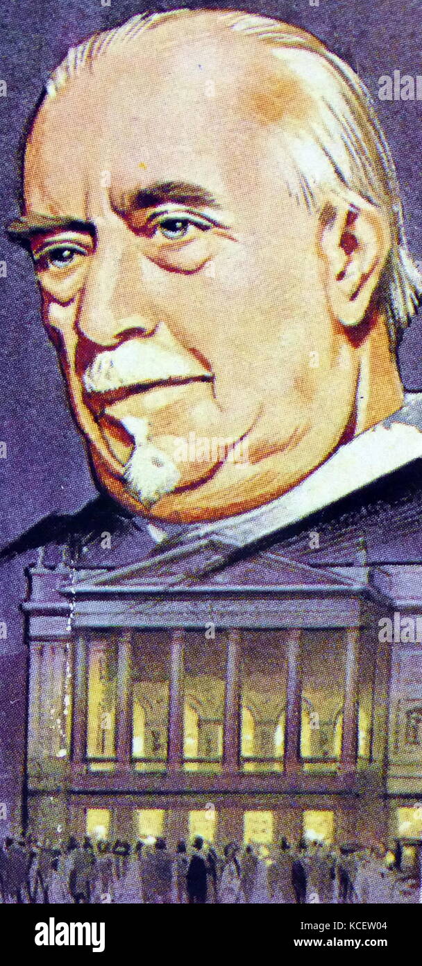 Brooke Bond 1969 collectors plateau carte, représentant : Sir Thomas Beecham, 2ème Baronet, CH (29 avril 1879 - 8 mars 1961) était un chef d'orchestre et impresario surtout connu pour son association avec l'Orchestre philharmonique de Londres et le Royal Philharmonic orchestras Banque D'Images