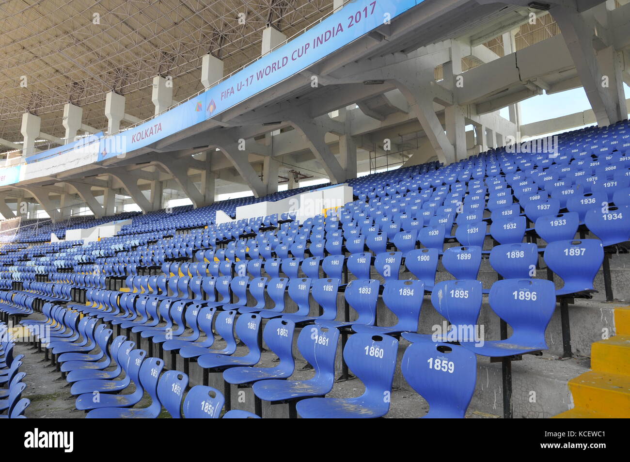 En cours de préparation finale avant de la fifa U-17 World Cup 2017 l'Inde à Salt Lake Stadium ou yuvabharati krirangan Banque D'Images