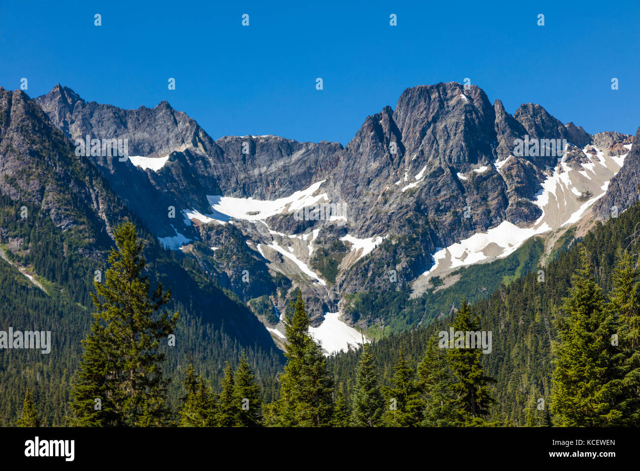 Des paysages de montagne en Amérique du cascases parc national dans le nord de l'état de Washington aux États-Unis Banque D'Images