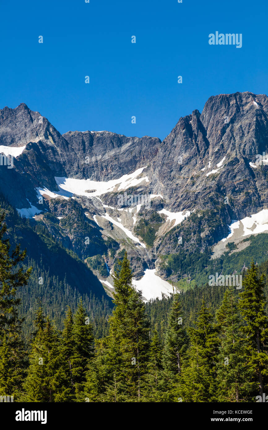 Des paysages de montagne en Amérique du cascases parc national dans le nord de l'état de Washington aux États-Unis Banque D'Images