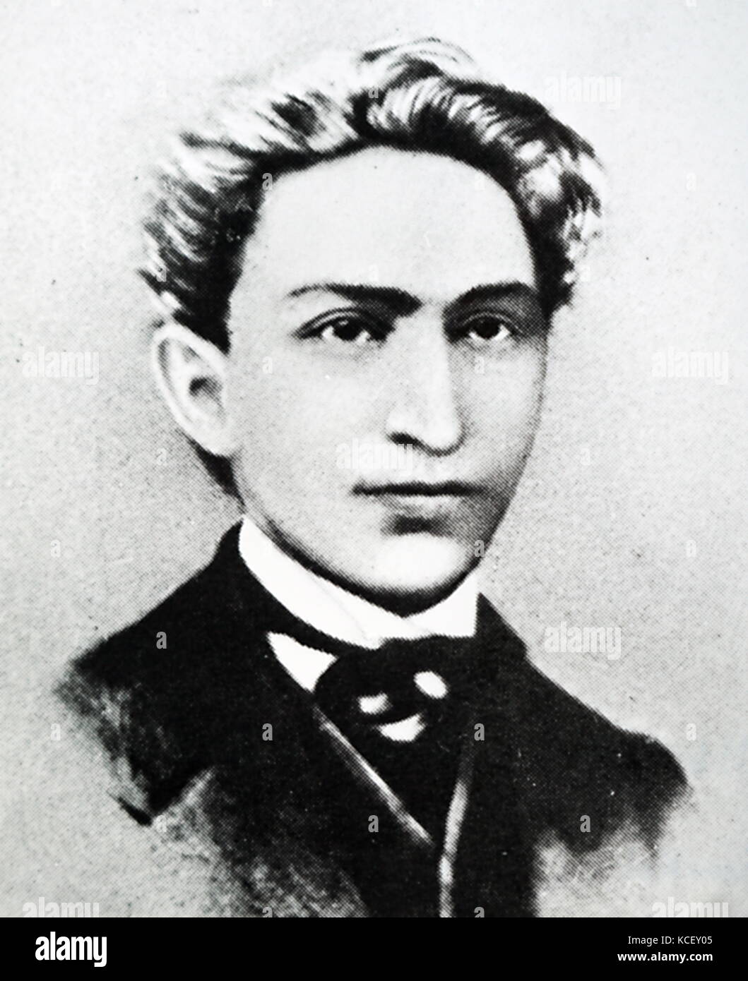 Portrait de Leo Frankel (1844-1896) un révolutionnaire communiste hongrois d'origine juive et. En date du 19e siècle Banque D'Images