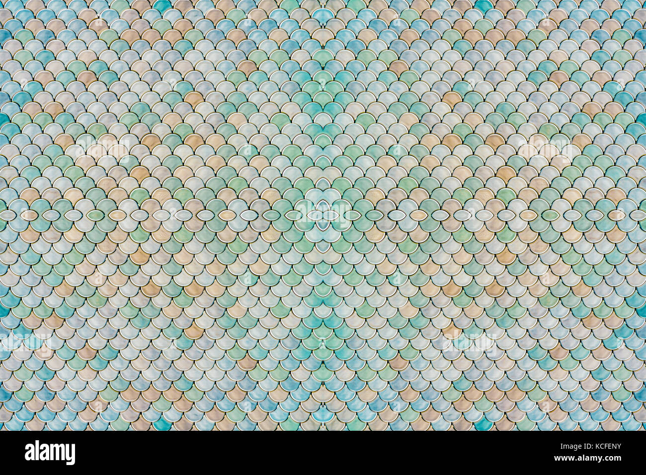 Maille architecturale détaillée avec les écailles de poisson texture bump Banque D'Images