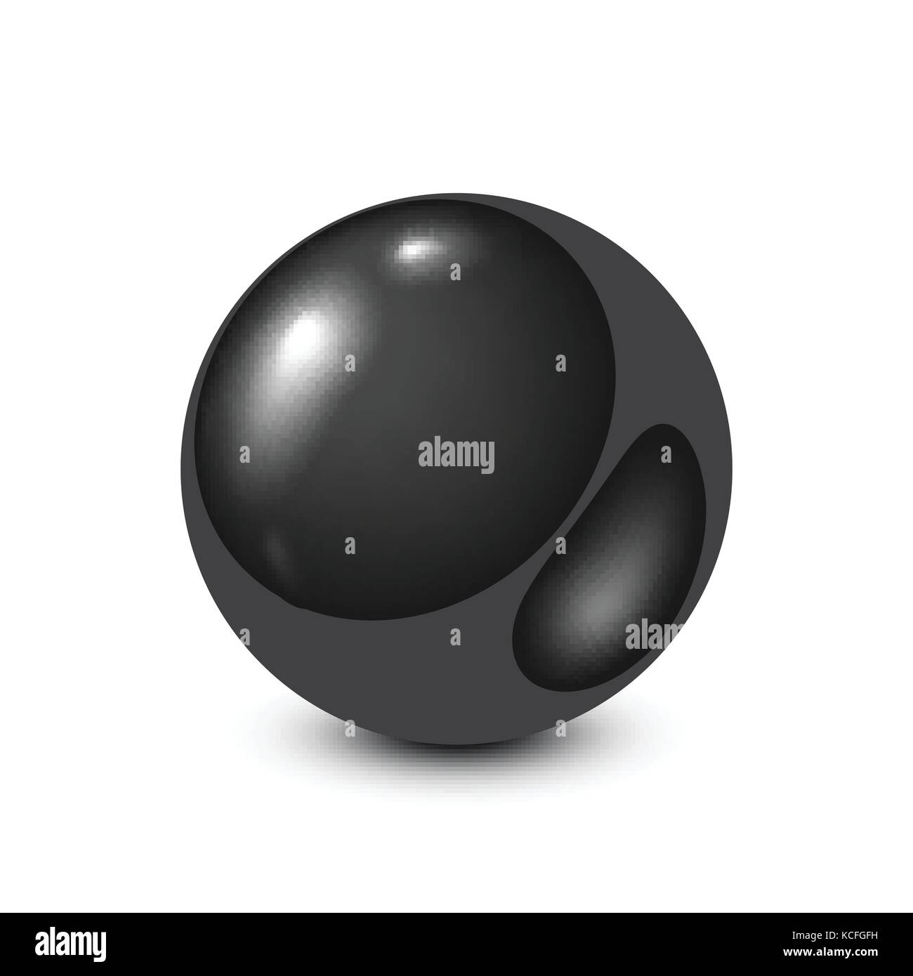 Loterie, noir,billard snooker pool ball.. fond blanc. vector illustration. Illustration de Vecteur