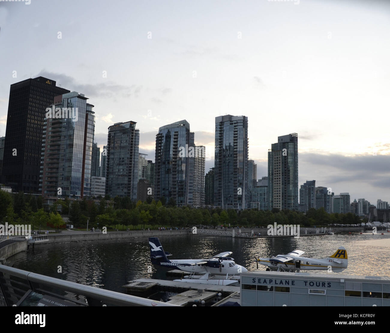 Vue depuis le parc Stanley, Vancouver, 2014 Banque D'Images