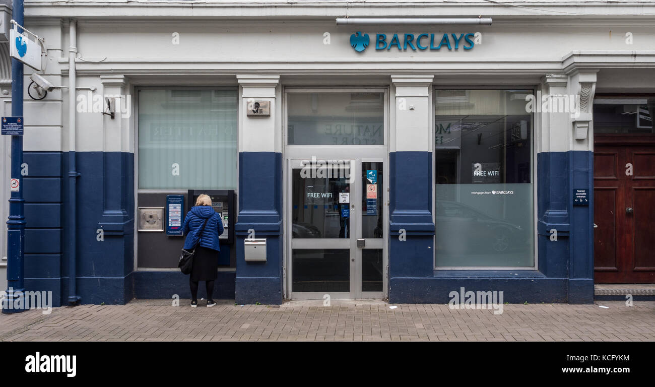 Barclays Bank, Ramsey, Île de Man). Banque D'Images
