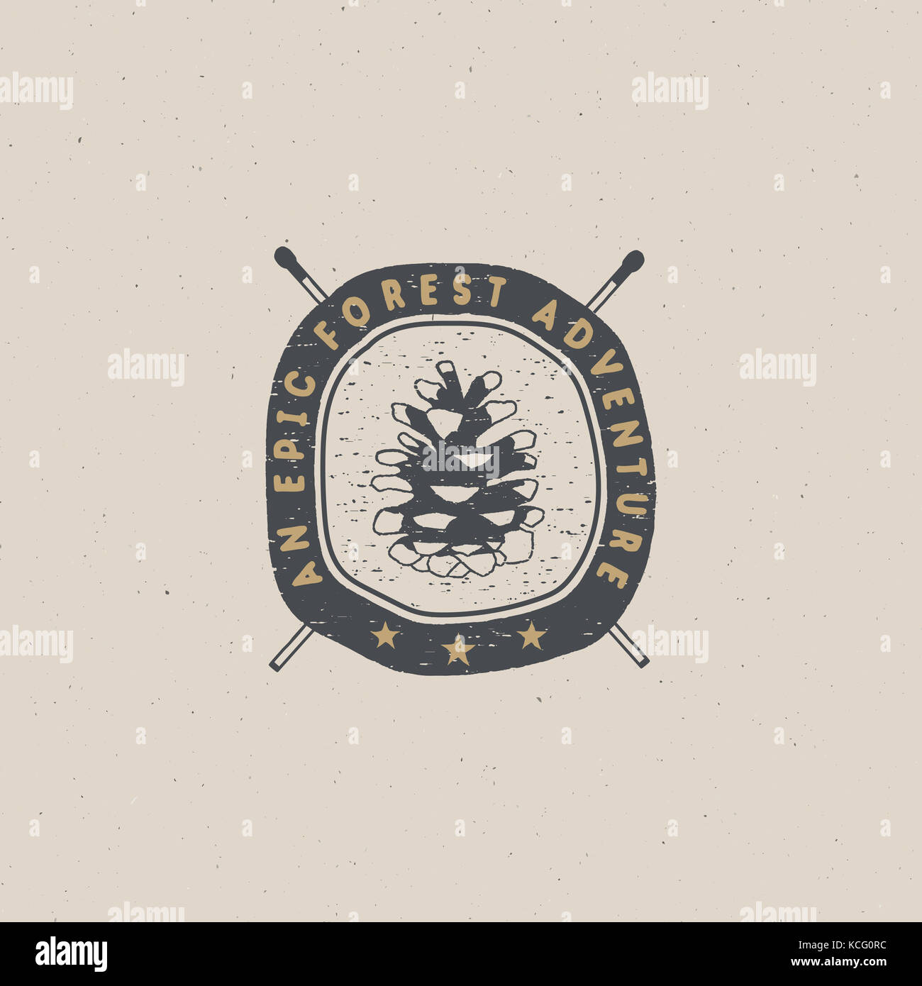 Dessine A La Main Vintage Badge D Aventure En Foret Et De L Embleme Randonnees Label Piscine Logo D Inspiration Typographie Style Retro Citation De Motivation Foret Aventure Epique En Imprimes T Shirts Photo
