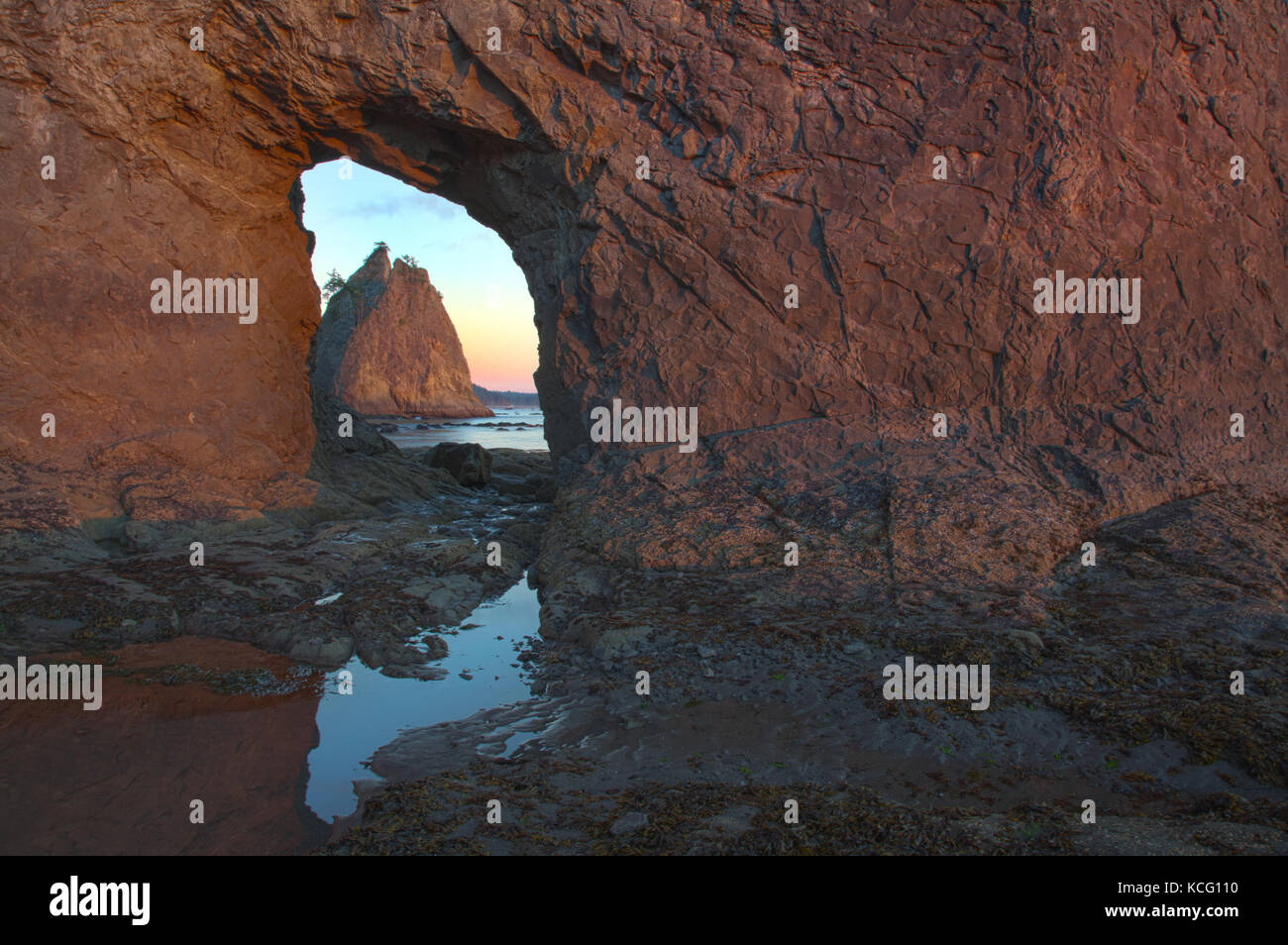 Le Rialto Beach Olympic National Park dans le comté de Clallam Seattle Washington Banque D'Images