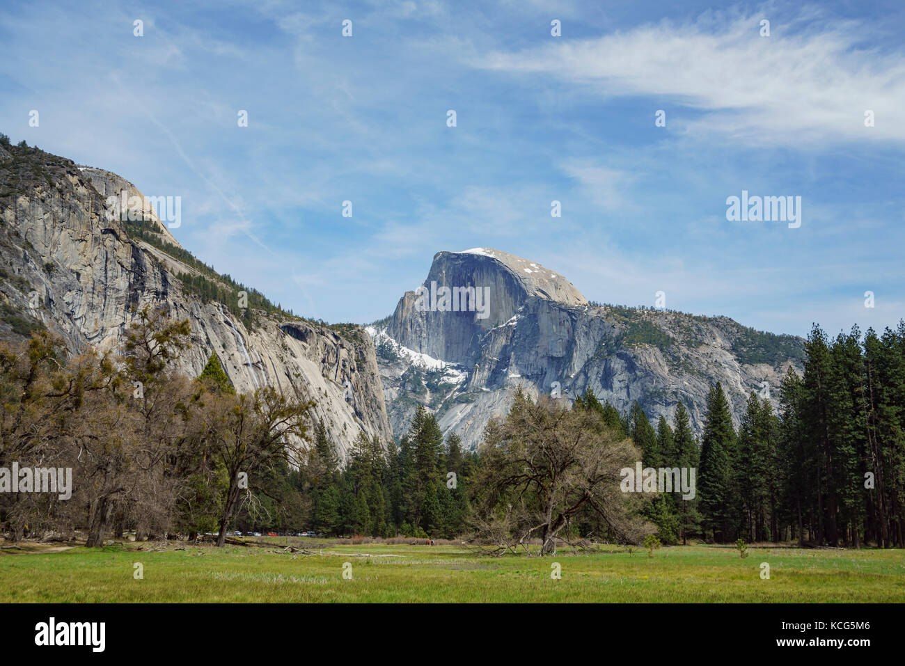 Après-midi sur la scène de la nature de yosemite - demi-dôme à Yosemite National Park, California, UNITED STATES Banque D'Images