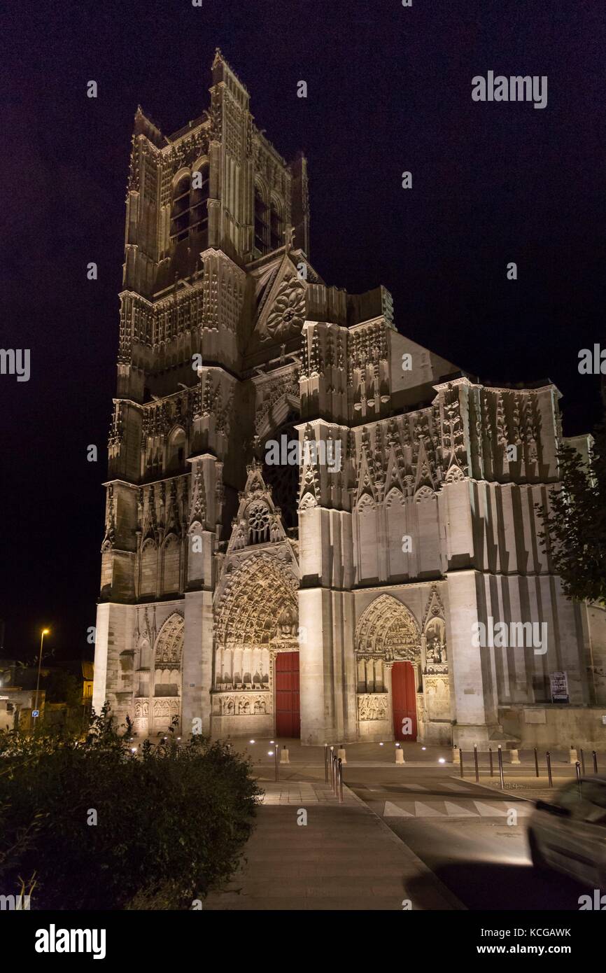Cathédrale Saint-Etienne à Auxerre, Bourgogne, France. Banque D'Images