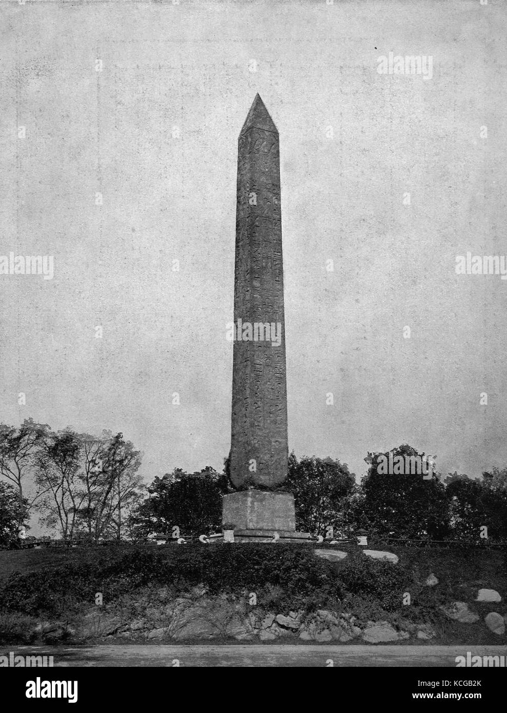 États-unis d'Amérique, New York, de l'obélisque dans le Parc Central de New York, l'amélioration numérique reproduction d'une photo historique de l'année 1899 (estimé) Banque D'Images