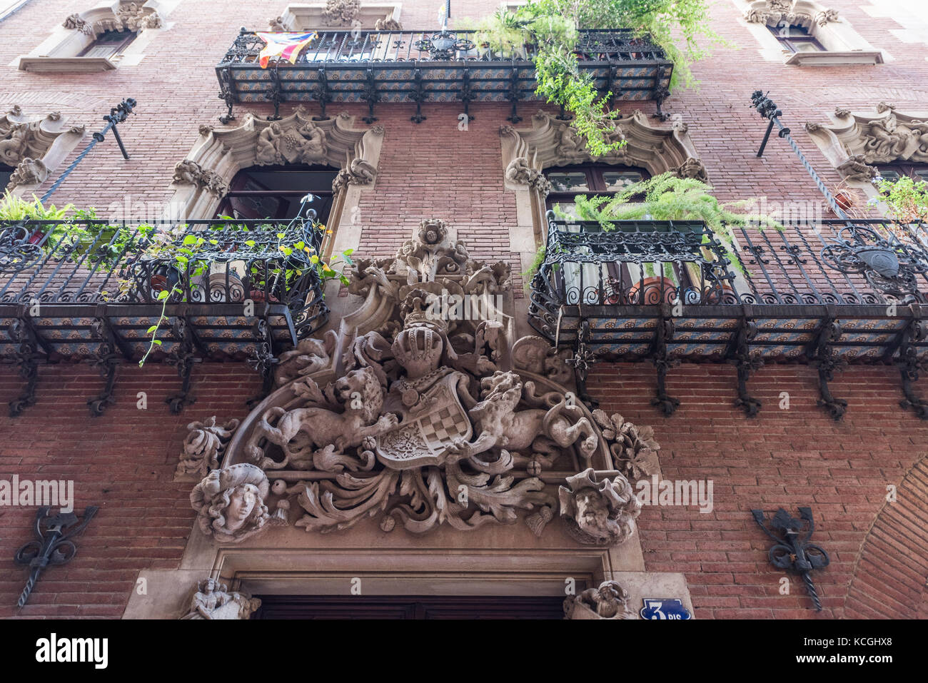 Casa Marti, Carrer de Montsió, Barcelone, Catalogne, Espagne Banque D'Images