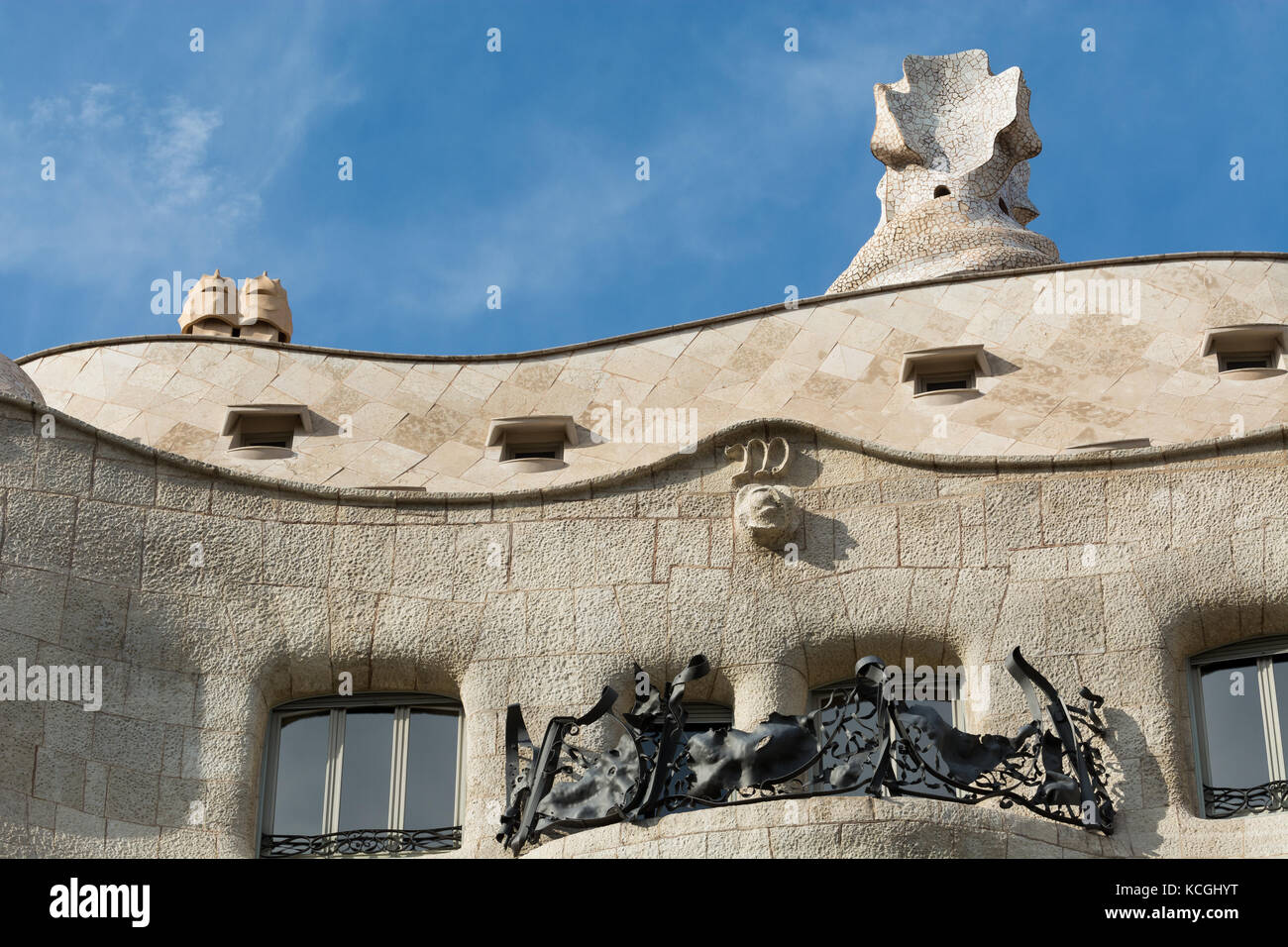 La Pedrera, Passeig de Grácia, Barcelone, Catalogne, Espagne Banque D'Images